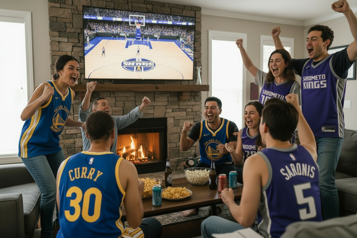 Warriors fans Curry 30 Kings Sabonis 30